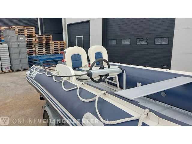 Rubberboot aguadutch, 450 met honda 9,9 pk 4 takt en trailer - afbeelding 5 van  36