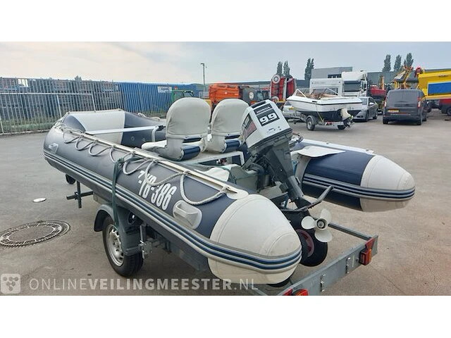 Rubberboot aguadutch, 450 met honda 9,9 pk 4 takt en trailer - afbeelding 8 van  36
