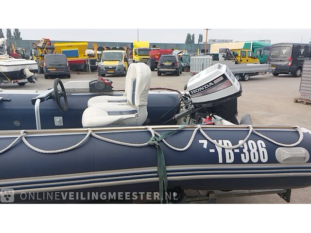 Rubberboot aguadutch, 450 met honda 9,9 pk 4 takt en trailer - afbeelding 9 van  36
