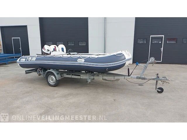 Rubberboot aguadutch, 450 met honda 9,9 pk 4 takt en trailer - afbeelding 1 van  36