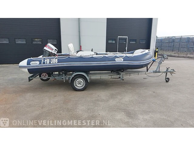 Rubberboot aguadutch, 450 met honda 9,9 pk 4 takt en trailer - afbeelding 12 van  36