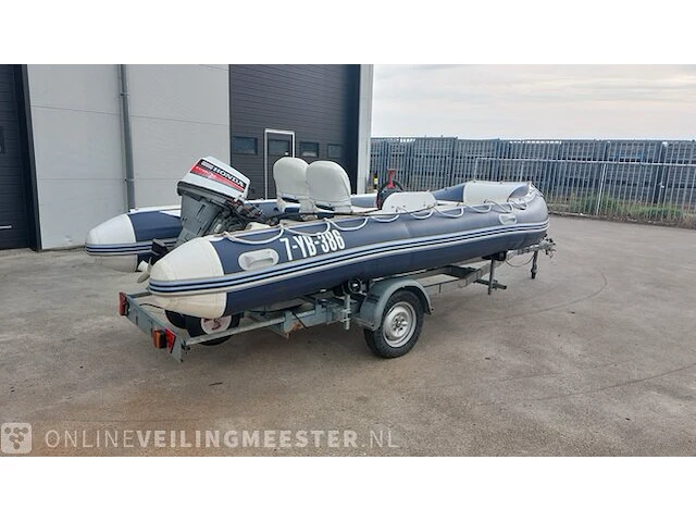 Rubberboot aguadutch, 450 met honda 9,9 pk 4 takt en trailer - afbeelding 23 van  36