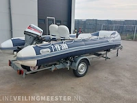 Rubberboot aguadutch, 450 met honda 9,9 pk 4 takt en trailer - afbeelding 23 van  36