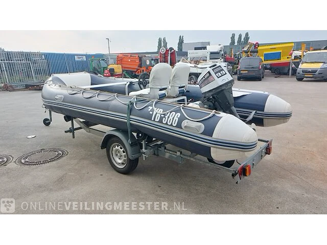 Rubberboot aguadutch, 450 met honda 9,9 pk 4 takt en trailer - afbeelding 32 van  36
