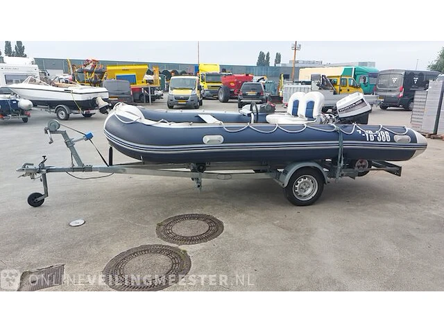 Rubberboot aguadutch, 450 met honda 9,9 pk 4 takt en trailer - afbeelding 33 van  36
