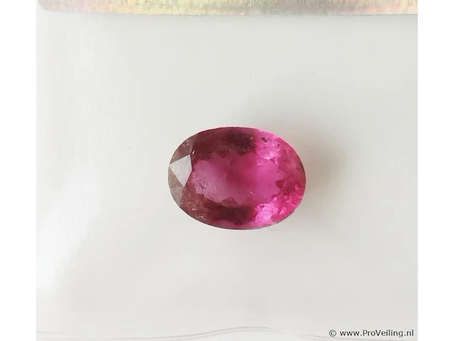 Rubellite 8.45ct gra certified - afbeelding 1 van  4