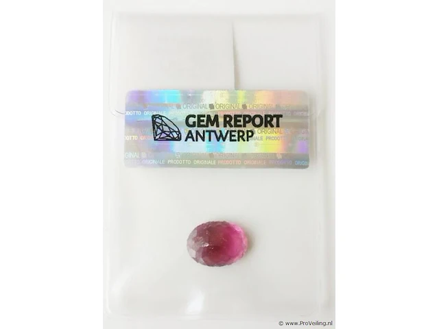 Rubellite 8.45ct gra certified - afbeelding 2 van  4