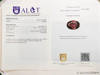 Rubellite 9.10ct algt certified - afbeelding 8 van  8