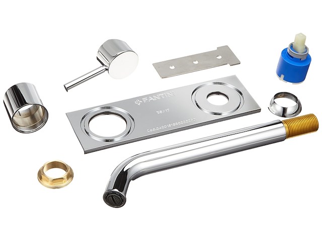 Rubinetteria fantini 5002e813b wastafelarmatuur, wandmontage, verchroomd - afbeelding 1 van  3