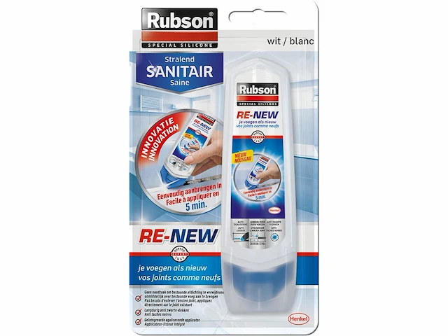 Rubson - voegkit re-new stralend sanitair 100ml wit (24x) - afbeelding 1 van  3