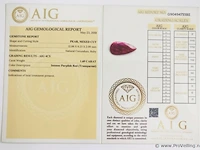 Ruby 1.69ct gra certified - afbeelding 3 van  3