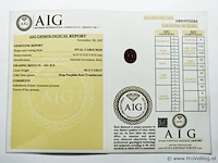 Ruby 18.12ct aig certified - afbeelding 4 van  4
