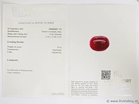 Ruby 19.10ct gra certified - afbeelding 5 van  5