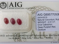 Ruby 2.51ct aig certified - afbeelding 5 van  6