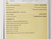 Ruby 2.59ct aig certified - afbeelding 8 van  8