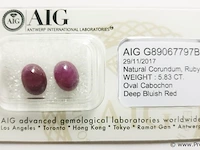 Ruby 5.83ct aig certified