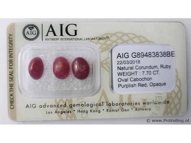 Ruby 7.70ct aig certified - afbeelding 5 van  8