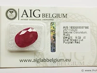 Ruby 9.09ct aig certified - afbeelding 2 van  5