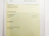 Ruby 9.09ct aig certified - afbeelding 4 van  5
