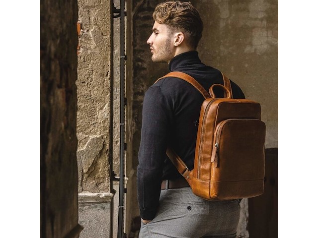 Rugtas chesterfield, mack, cognac - afbeelding 2 van  7