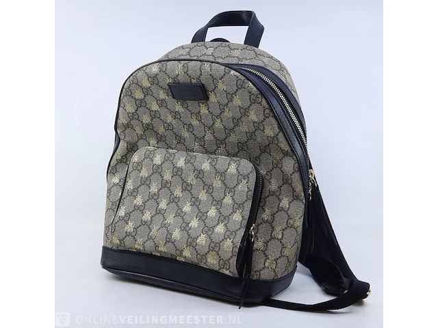 Rugtas gucci, gg supreme gold bees backpack - afbeelding 1 van  13