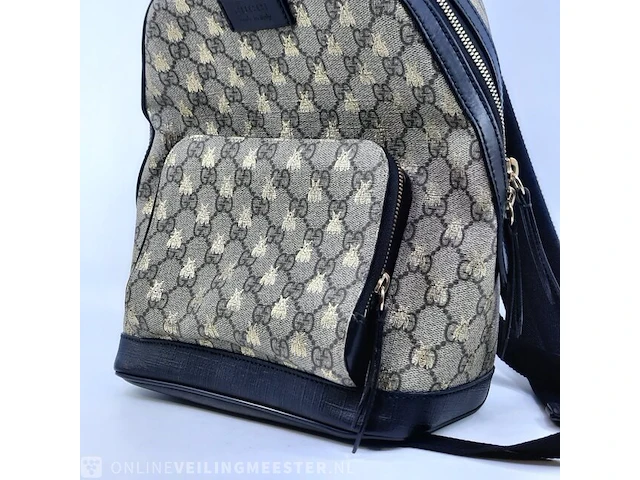 Rugtas gucci, gg supreme gold bees backpack - afbeelding 7 van  13