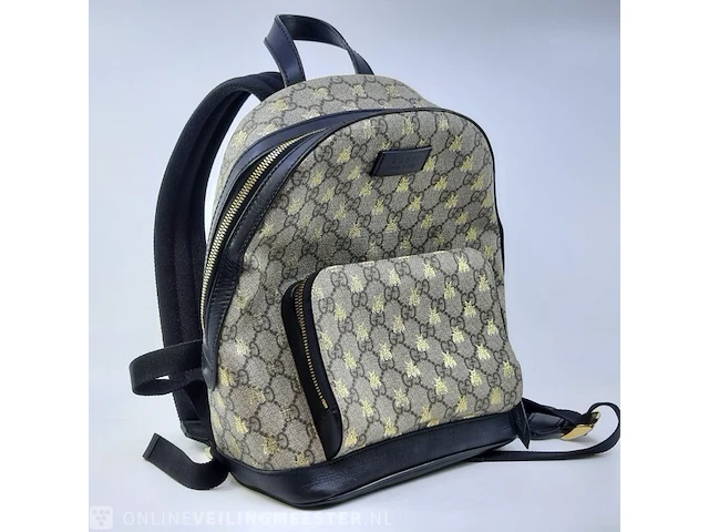 Rugtas gucci, gg supreme gold bees backpack - afbeelding 8 van  13