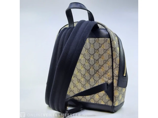 Rugtas gucci, gg supreme gold bees backpack - afbeelding 9 van  13