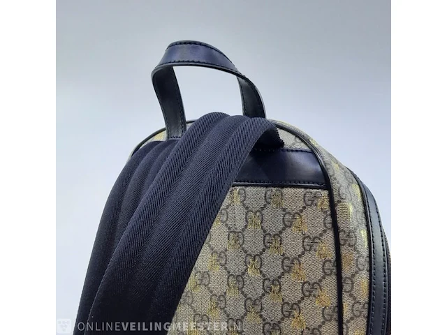 Rugtas gucci, gg supreme gold bees backpack - afbeelding 10 van  13