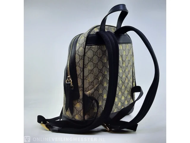 Rugtas gucci, gg supreme gold bees backpack - afbeelding 12 van  13