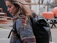 Rugtas, vanber by berba, black, rolltop - afbeelding 7 van  9