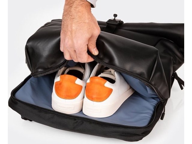 Rugtas, vanber by berba, black, rolltop - afbeelding 4 van  9