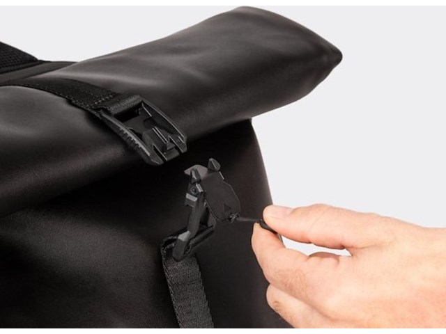 Rugtas, vanber by berba, black, rolltop - afbeelding 5 van  9