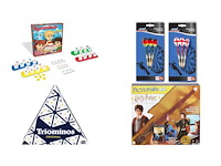 Rummikub my first + new sports - dartpijlen + goliath triominos original - bordspel - strategiespel + + pictionary air harry potter - mattel games - franstalige editie - afbeelding 1 van  2
