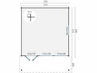 Rune - tuinhuis 70mm 5950x5950x2770mm - afbeelding 8 van  11