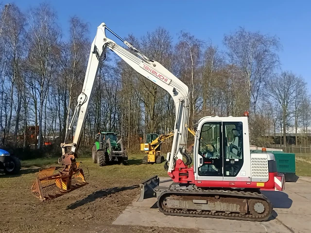 Rupskraan takeuchi, tb175 hydraulic excavator met herder maaibalk, bouwjaar 2011 - afbeelding 12 van  45