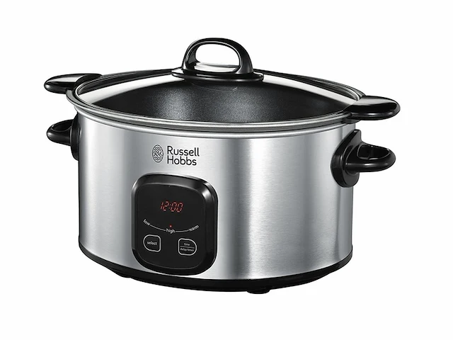 Russell hobbs maxicook 6l 200w zwart, roestvrijstalen multikoker - afbeelding 1 van  4