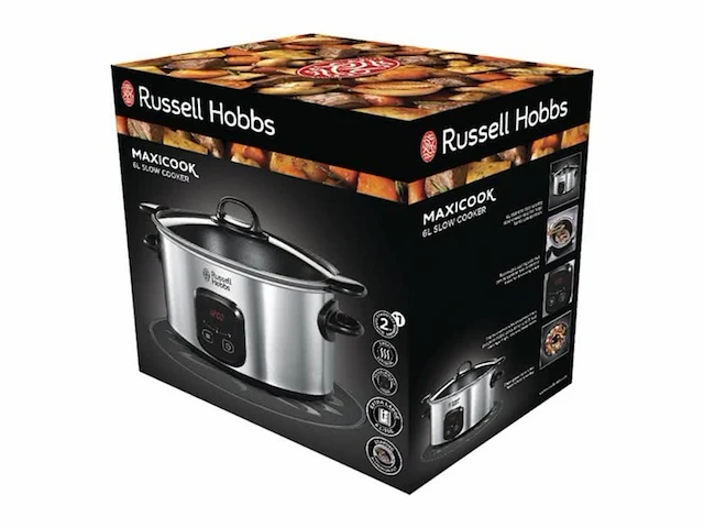 Russell hobbs maxicook 6l 200w zwart, roestvrijstalen multikoker - afbeelding 4 van  4