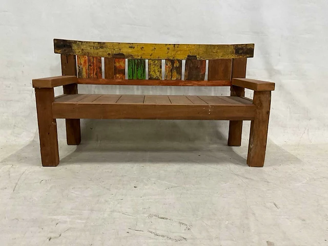 Rustiek tuinbank 160 cm. - afbeelding 2 van  4