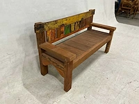 Rustiek tuinbank 160 cm. - afbeelding 3 van  4