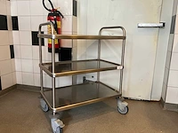 Rvs 3-delige serveerwagen - afbeelding 1 van  3