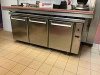 Rvs 3-deurs koelwerkbank - afbeelding 2 van  5