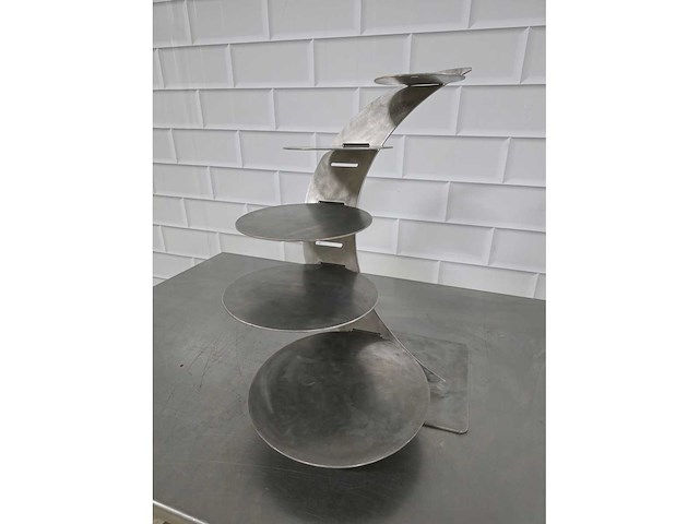 Rvs 5-delige taartstandaard - afbeelding 2 van  4