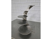 Rvs 5-delige taartstandaard - afbeelding 2 van  4