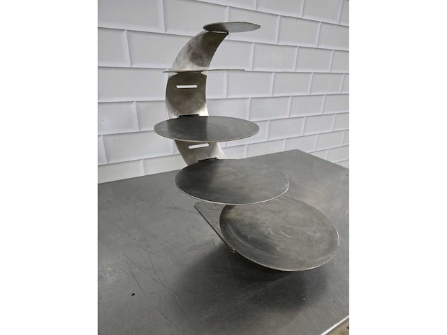 Rvs 5-delige taartstandaard - afbeelding 4 van  4