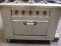 Rvs 5 pits gasforuis met gas oven - afbeelding 2 van  7