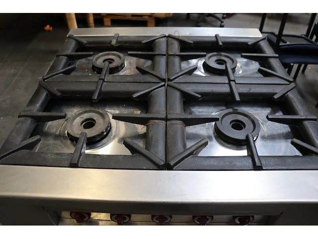Rvs 5 pits gasforuis met gas oven - afbeelding 5 van  7