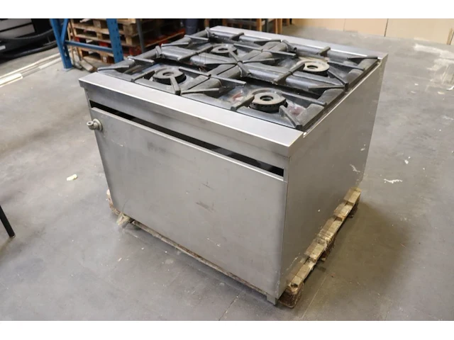 Rvs 5 pits gasforuis met gas oven - afbeelding 6 van  7