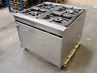 Rvs 5 pits gasforuis met gas oven - afbeelding 6 van  7