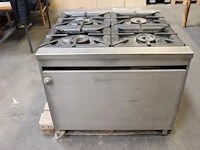 Rvs 5 pits gasforuis met gas oven - afbeelding 7 van  7